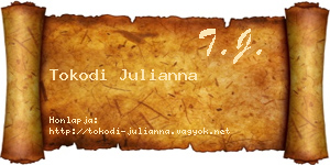 Tokodi Julianna névjegykártya