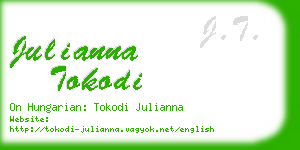 julianna tokodi business card